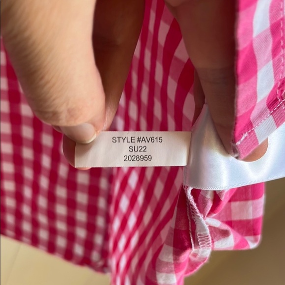 J. Crew Pink and White Gingham Button Down Sleeveless Beach Vacation Top Sz XL - Picture 12 of 14